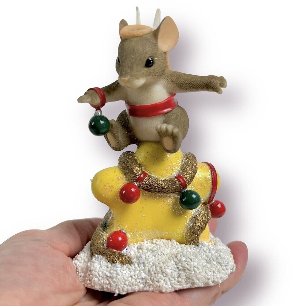Charming Tails THE CHRISTMAS STAR Fitz and Floyd Special Ed Mouse 98/279 Box '02